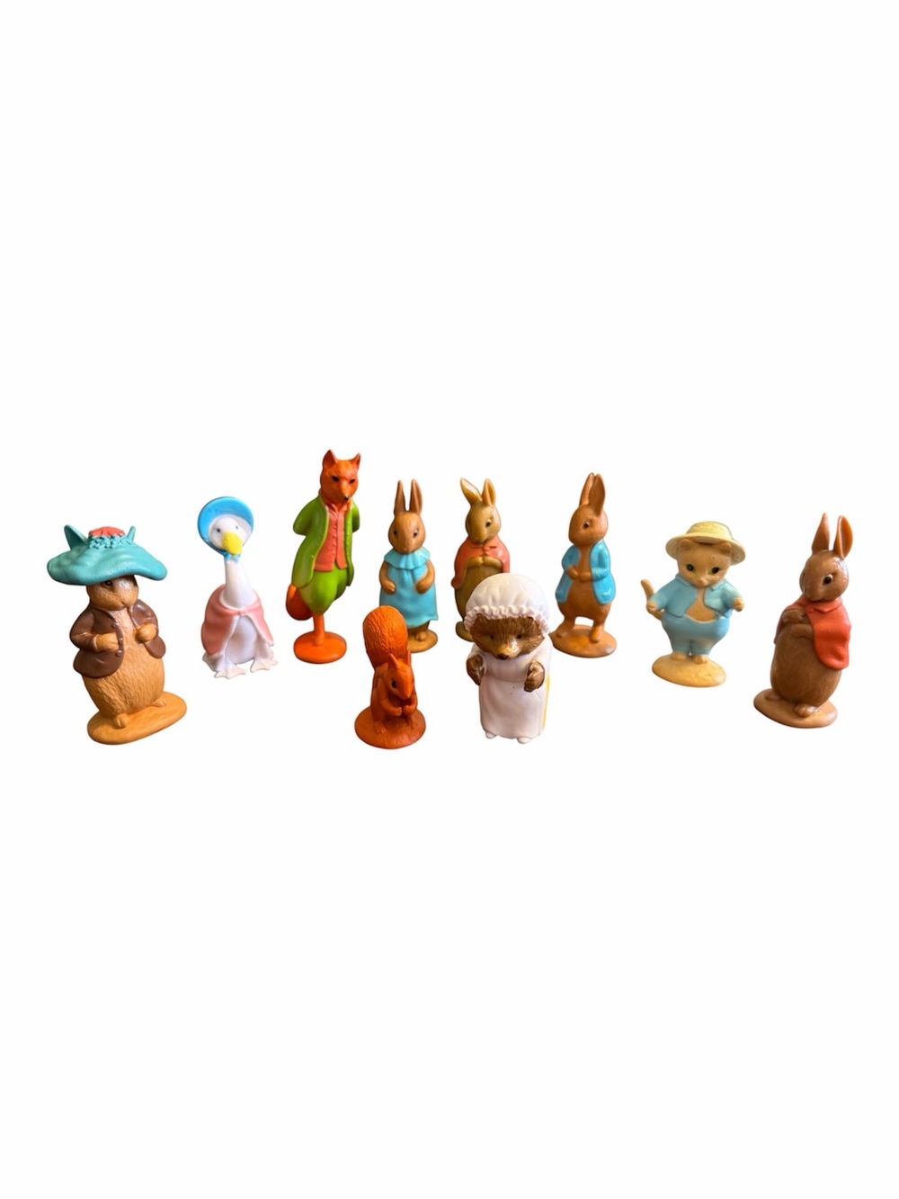 FW&Co Beatrix Potter Lot of 10 PVC Peter Rabbit Figures Squirrel Nutkin Mr. Tod